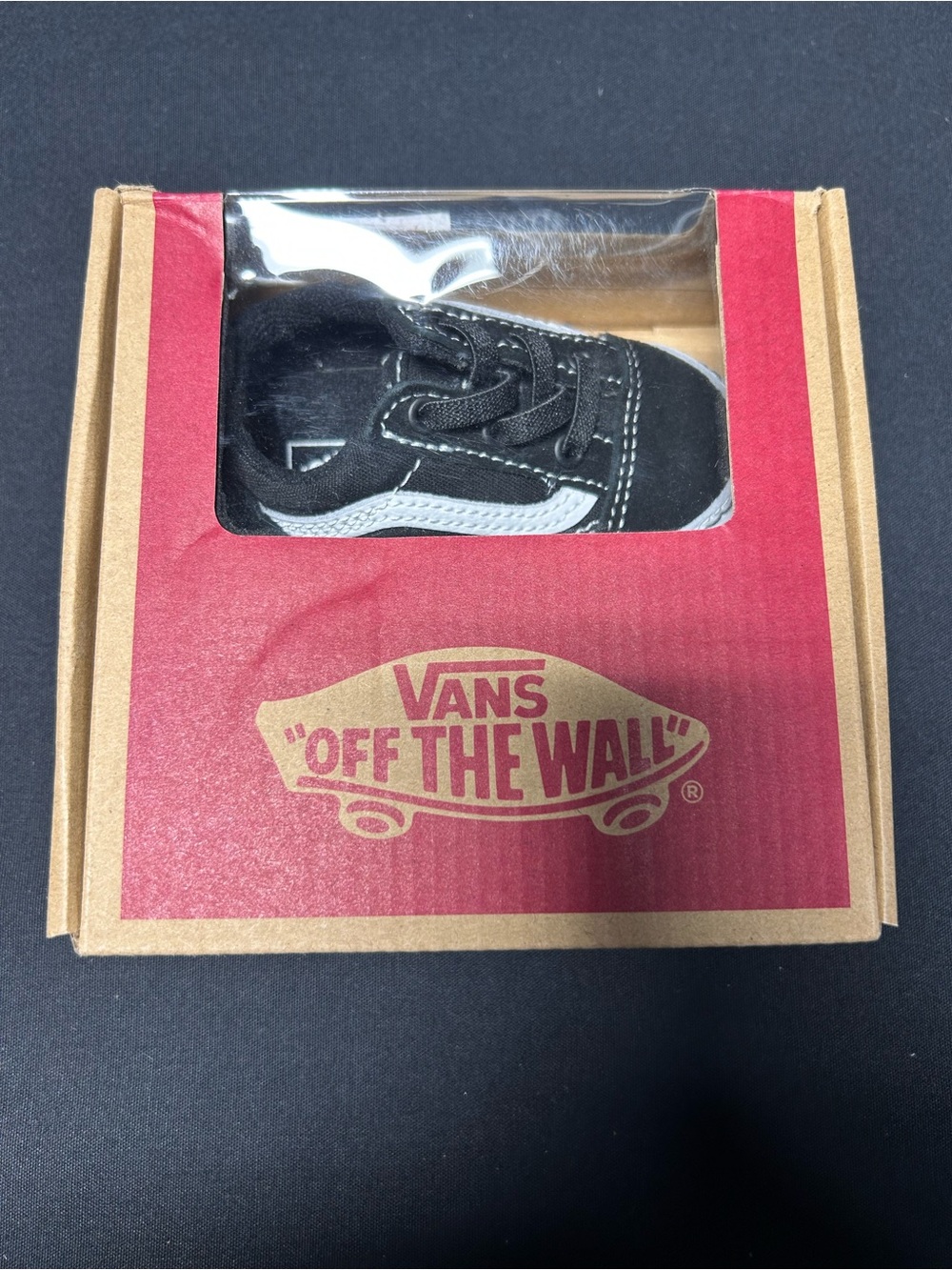 NIB Vans Infant Old Skool Crib Shoes Black/White Size 4 (6-9 Months)